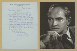 Christopher Fry (1907-2005) - English Poet And Playwright - Autograph Letter Signed + Photo - 1993 - Schrijvers