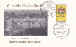Allemagne --1980--Carte Souvenir MUENSTER--200 Ans Universitaet--timbre..cachet - Brieven En Documenten