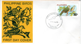 PHILIPPINES, FDC, Meril`s Fruit Doves     /   PHILIPPINES, Lettre De Première Jour, Pigeons  1979 - Palomas, Tórtolas