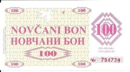 BOSNIE HERZEGOVINE 100 DINARA 1992 UNC P 6 R  ( Faux Billet ) - Bosnie-Herzegovine