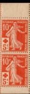 FRANCE - YT N° 147 "CROIX-ROUGE" En Paire Issue Du Carnet 147. Neuf** LUXE. SEULE PROPOSITION Dans Cet état. Très RARE. - Unused Stamps