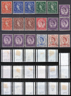 ⁕ GB / UK / QEII. 1959 ⁕ Queen Elizabeth II. QEII With Graphite Lines On Back ⁕ 18v Used - Used Stamps