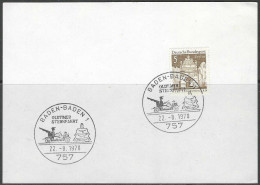 1970 - Sonderstempel - Baden - Baden 1 - Oldtimer Sternfahrt - Stempeltag 22/08/1970. - Other & Unclassified