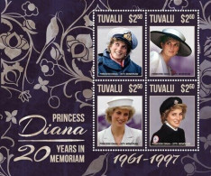 Tuvalu 2017 Princess Diana 20 Years In Remembrance - Donne Celebri