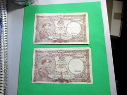 Belgique. 2 Beaux Billets De 20 Francs 1945 Avec Des Dates Qui Se Suivent: 03-01-45 Et 04-01-45. Pas Fréquent. 40 Euros. - 20 Francs