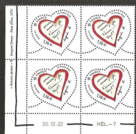 FRANCE 2023 Coeur Saint Valentin 2023 Par Agnès B. 1,16 € Coin Daté 20.12.22 - 2020-…