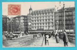 * Bilbao - Vizcaya (país Vasco - España - Spain) * (L.G.) Timbre, Animée, Grand Hotel, Restaurant, Cheval, Police, Old - Vizcaya (Bilbao)