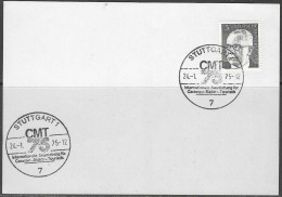 1975 - Sonderstempel - Stuttgart 1 - CMT 75 - Internationale Ausstellung Für Caravan. Motor - Stempeltag 24/01/1975. - Other & Unclassified