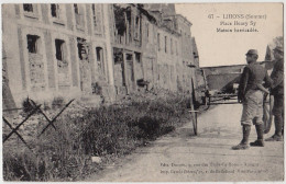 80 - B17907CPA - LIHONS - Place Henry Sy, Maison Barricadee - Bon état - SOMME - Hornoy Le Bourg