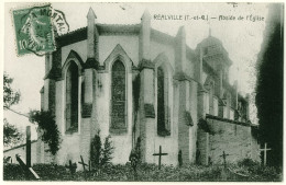 82 - B16335CPA - REALVILLE - Abside Eglise Et Cimetiere - Très Bon état - TARN-ET-GARONNE - Realville