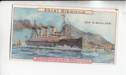 Stollwerck Album No 2 Dampfer Des Norddeutschen Lloyd  Fürst Bismarck Vor Gibraltar   Grp 60 #5  Von 1898 - Stollwerck