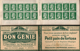 CARNET 170-C 1 Type PASTEUR "PETIT PAIN DE TORTOSA + BON GENIE". Très Bon état, Bas Prix. - Oude : 1906-1965