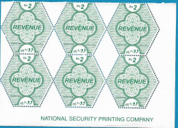 PAKISTAN - Revenue Stamp Value 2 Odd Shape "Right Bottom Side Imprint B.O.6" - Pakistan