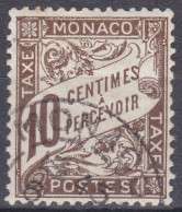 Monaco Taxe 1909 N° 7 10 C Brun - Postage Due