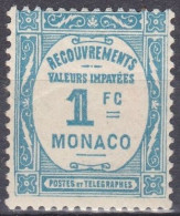 Monaco Taxe 1925-1932 N° 25 MH * Recouvrements - Taxe