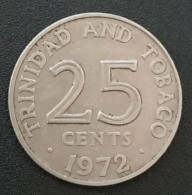 Lot De 3 Pièces Différentes - TRINIDAD AND TOBAGO - 25 CENTS 1972 - KM 4 - 1976 - KM 28 - 1980 - KM 32 - Trinidad & Tobago