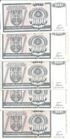 BOSNIE HERZEGOVINE 1000 DINARA 1992 VF P 137 ( 5 Billets ) - Bosnia And Herzegovina