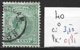 PAYS-BAS 40 Oblitéré Côte 3.50 € - Used Stamps