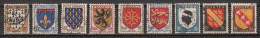 France 1943- ? : Timbres Yvert & Tellier N° 573 - 574 - 575 - 602 - 603 - 605 - 619 - 755 - 756 - 757 - 758 Et .... - Usati