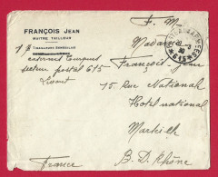 !!! LEVANT, LETTRE EN FRANCHISE MILITAIRE BPM 615 POUR MARSEILLE, DE 1930 - Lettres & Documents