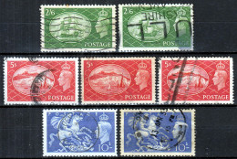 Great Britain GB / UK 1951 ⁕ Festival / King George VI. Mi.251-253 SG 509-511 ⁕ 7v Used - Unchecked - Usados