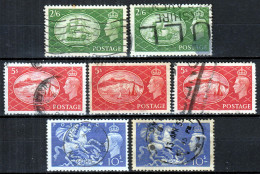 Great Britain GB / UK 1951 ⁕ Festival / King George VI. Mi.251-253 SG 509-511 ⁕ 7v Used - Unchecked - Used Stamps