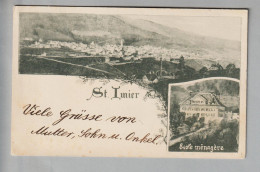 CH BE St.Imier Ecole Ménagère Foto Karte Nach Zürich (Ambulant 1896-08-05 No.12 L253) - Saint-Imier 