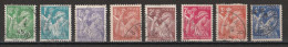 France 1944 : Timbres Yvert & Tellier N° 649 - 650 - 651 - 652 - 653 - 654 - 655 Et 656 Avec Oblitérations Rondes. - Used Stamps