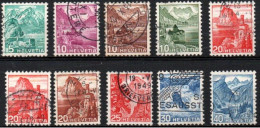 SUISSE ,SCHWEIZ,1948, MI  500 - 505, (327, 363) , Y&T 461 - 466, FREIMARKEN LANDSCHAFTEN,  GESTEMPELT, OBLITERE - Gebraucht