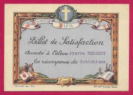 Billet De Satisfaction Pour D'excellentes Notes En Catéchisme - École Sainte-Anne à Paris - Diplomi E Pagelle