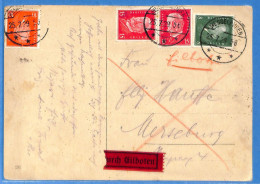 Allemagne Reich 1929 - Carte Postale Durch Eilboten De Wesselburen - G29896 - Cartas & Documentos