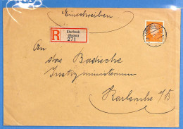 Allemagne Reich 1928 - Lettre Einschreiben De Eberbach - G29885 - Lettres & Documents