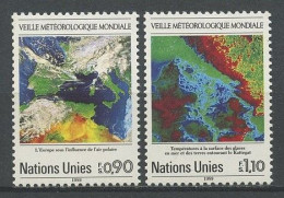 NU Genève 1989 N° 176/177 ** Neufs  MNH Superbes C 4.90 € Météorologie Mondiale Photographies Satellite Europe Kattegat - Nuovi