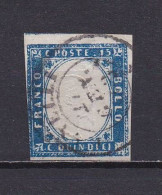 ITALIE 1863 TIMBRE N°10 OBLITERE VICTOR EMMANUEL II - Usati