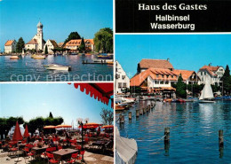 73165637 Wasserburg Bodensee Restaurant Haus Des Gastes Bootshafen Terrasse Wass - Wasserburg (Bodensee)