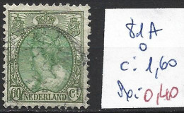 PAYS-BAS 81A Oblitéré Côte 1.60 € - Used Stamps