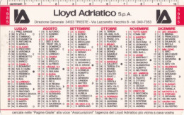 Calendarietto - Lloyd Adriatica - Trieste - Anno 1985 - Small : 1981-90