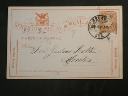 DK 14 MEXICO   BELLE CARTE  ENTIER 1897  CEYLAYA  A MORELIA  +AFF. INTERESSANT+++ + - Mexico