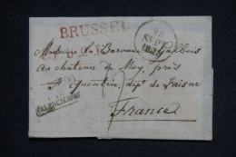 FRANCE - Marque D'entrée Par Valenciennes Sur Lettre Pour St Quentin En 1828 - L 150251 - Marques D'entrées