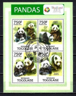 Animaux Pandas Togo 2013 (259) Yvert N° 3268 à 3271 Oblitérés Used - Bären