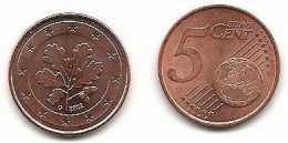 5 Cent, 2022, Prägestätte (G) Vz, Sehr Gut Erhaltene Umlaufmünze - Allemagne