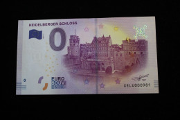 BILLLET 0 EURO 2017 HEIDELBERGER SCHLOSS - Essais Privés / Non-officiels