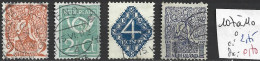 PAYS-BAS 107 à 110 Oblitérés Côte 2.75 € - Used Stamps