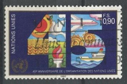 NU Genève 1990 N° 192 Oblitéré TTB C 2 € 45eme Anniversaire Des Nations Unies Avion Plane Oiseau Colombe Bateau Boat - Unused Stamps