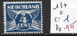 PAYS-BAS 137 Oblitéré Côte 1 € - Used Stamps