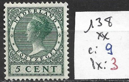 PAYS-BAS 138 ** Côte 9 € - Unused Stamps