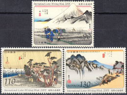 JAPAN 2001, INTERNATIONAL WEEK Of LETTER, JAPANESE PAINTINGS, COMPLETE  MNH SERIES With GOOD QUALITY, *** - Unused Stamps