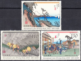 JAPAN 2002, INTERNATIONAL WEEK Of LETTER, JAPANESE PAINTINGS, COMPLETE  MNH SERIES With GOOD QUALITY, *** - Ongebruikt