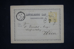 HONGRIE - Entier Postal Pour Wien En 1872 - L 150262 - Postal Stationery