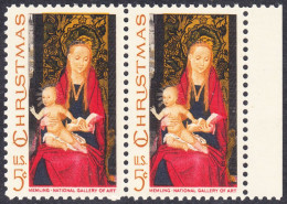 !a! USA Sc# 1336 MNH Horiz.PAIR W/ Right Margin (a2) - Christmas - Nuovi